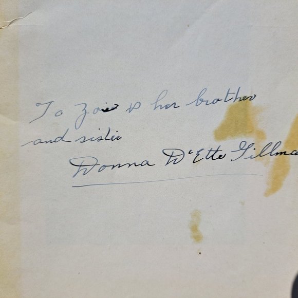 Vintage poems rare 1945 signed copy "Trails of a Vagabond" by Donna D'ette. - Picture 4 of 9